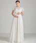 Preview: (Umstands-)Brautkleid in A-Linie aus Chiffon und Vintage Spitze  Gr.34-60